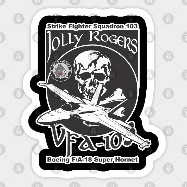 VFA-103 Jolly Rogers - Super Hornet Sticker by MBK